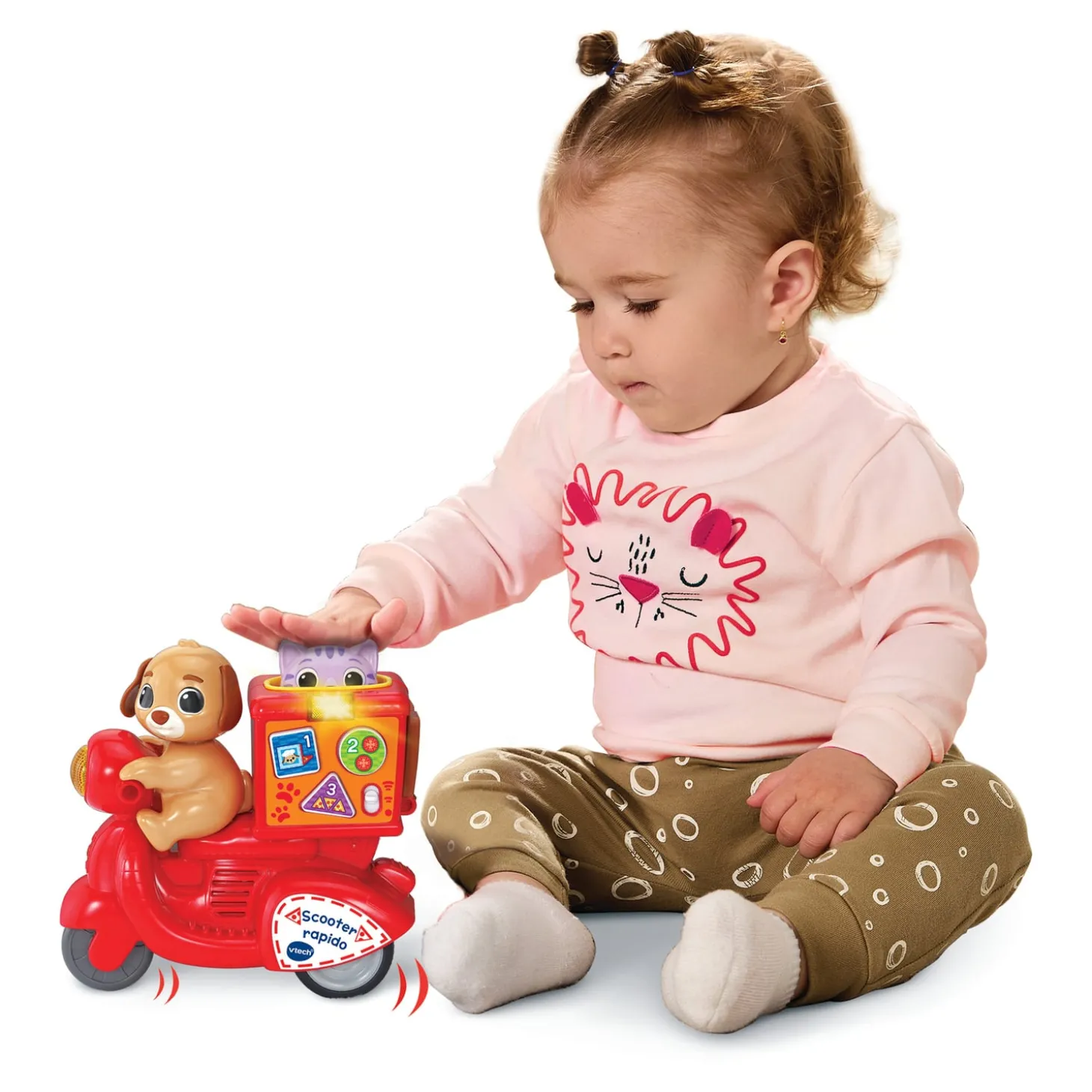 VTech Baby Jouet Press & go scooter rapido Rouge