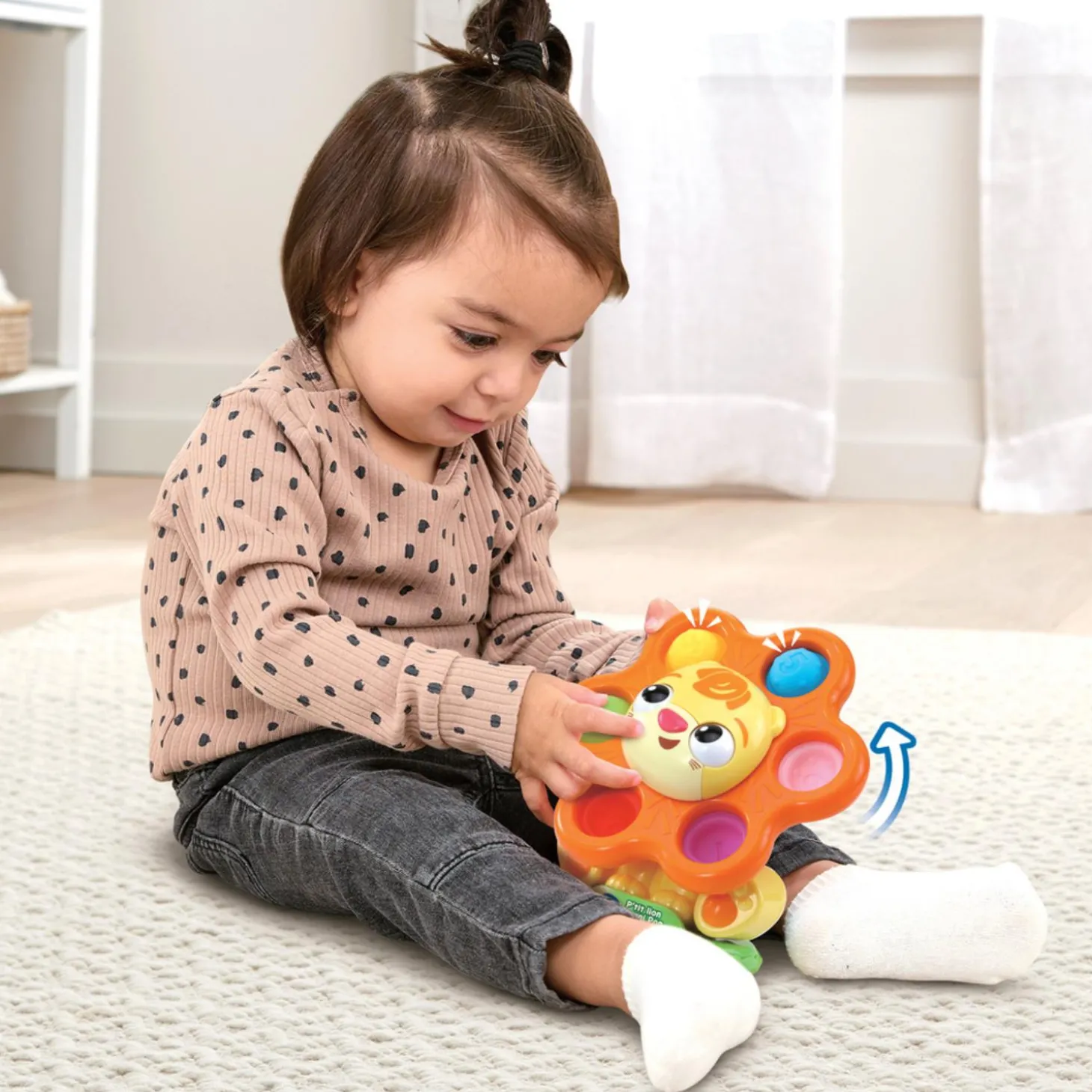VTech Baby Jouet P'tit lion tourni pop Multicolore
