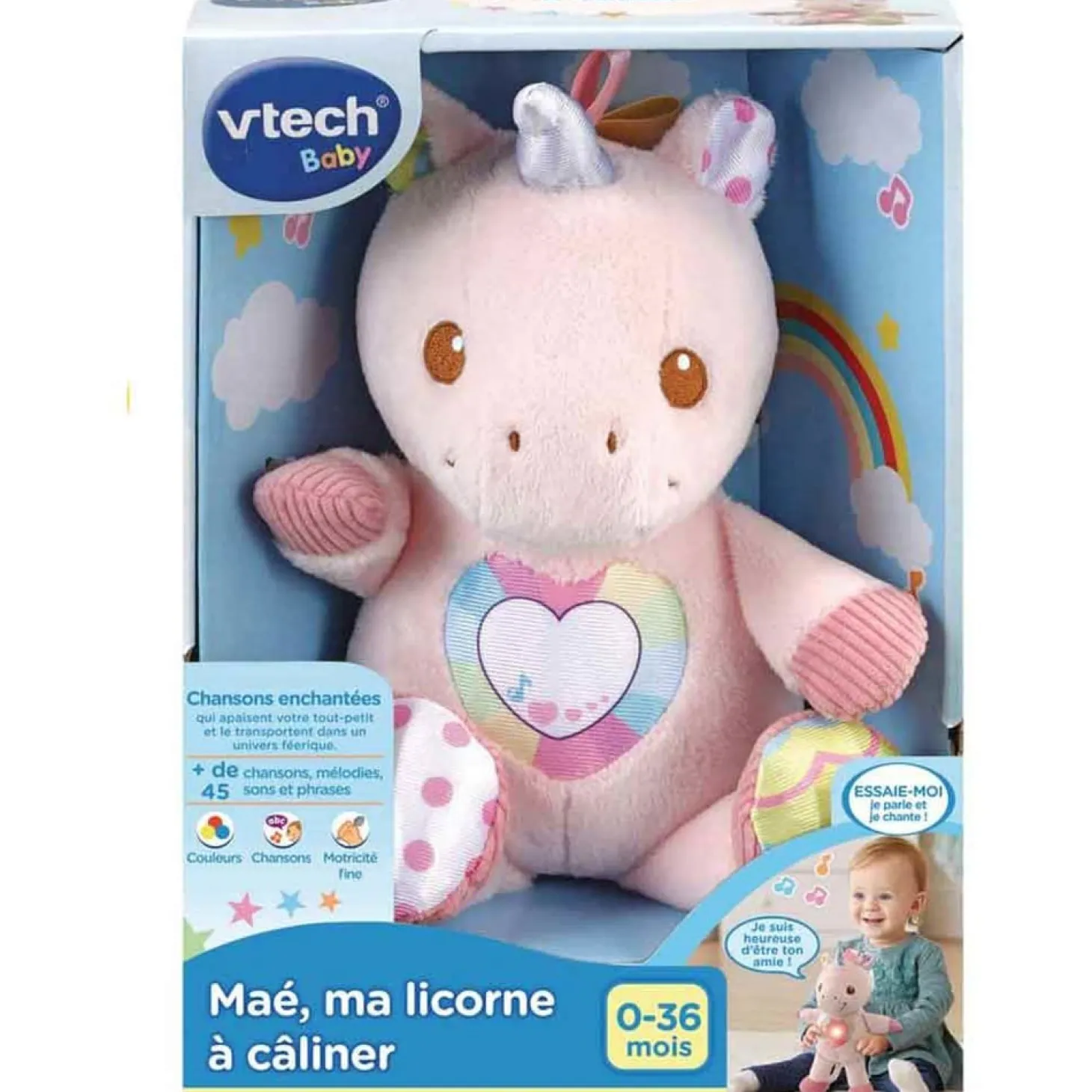 VTech Baby Maé, ma licorne à câliner Multicolore