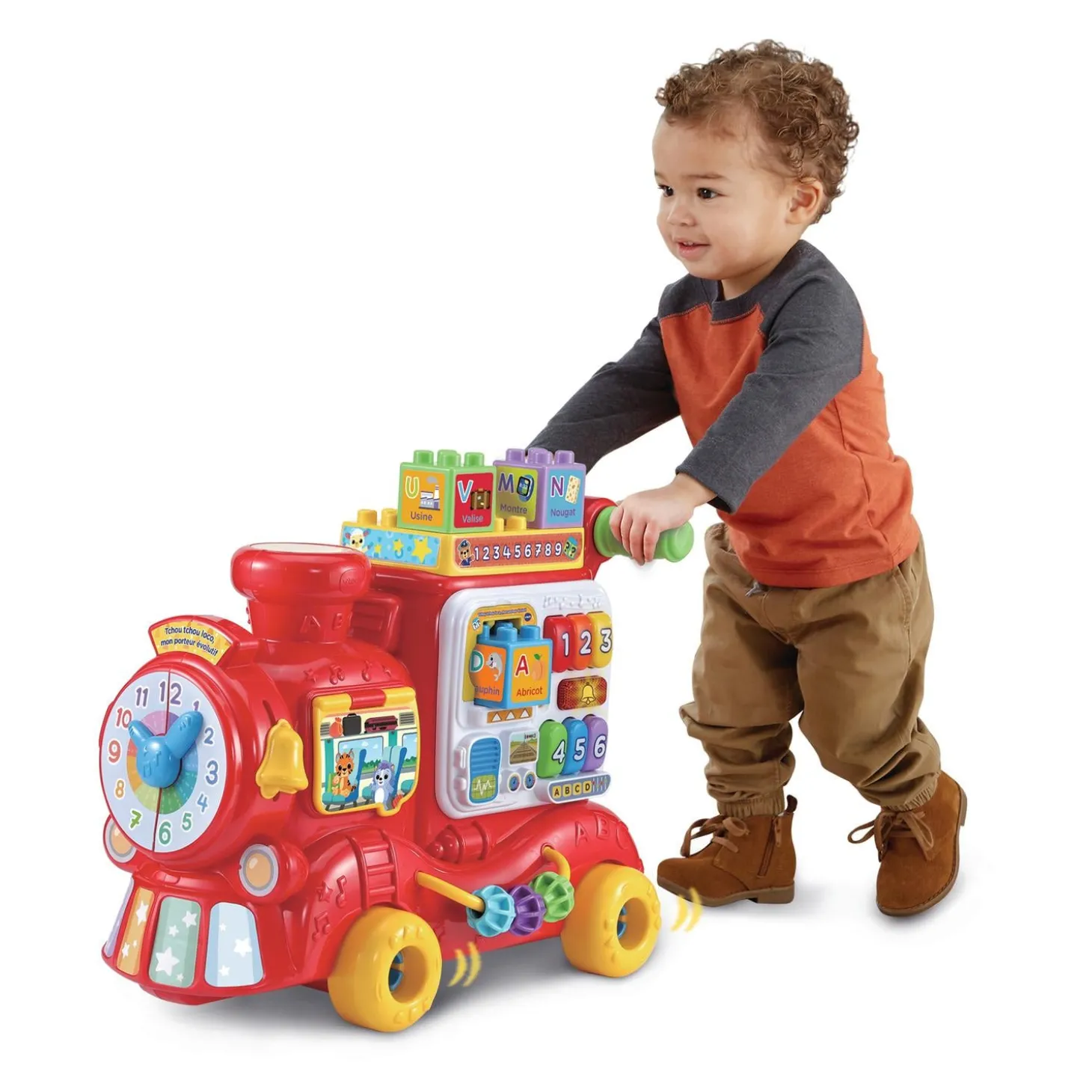 VTech Baby Tchou Tchou Loco, Mon Porteur Évolutif Multicolore