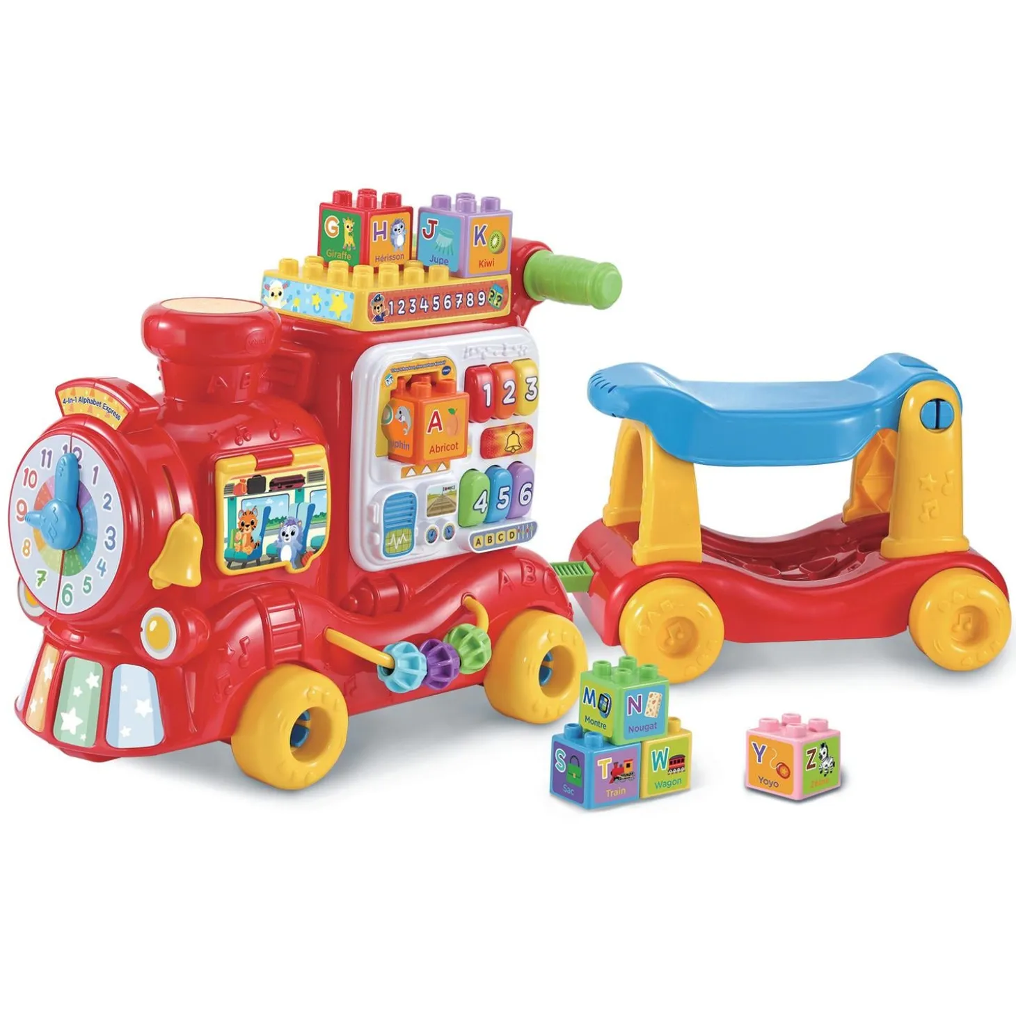 VTech Baby Tchou Tchou Loco, Mon Porteur Évolutif Multicolore