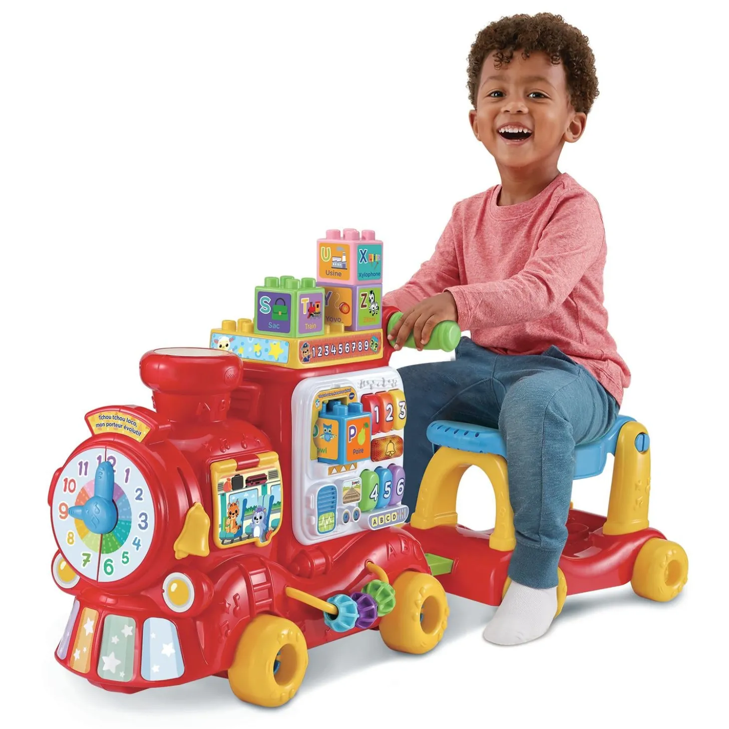 VTech Baby Tchou Tchou Loco, Mon Porteur Évolutif Multicolore
