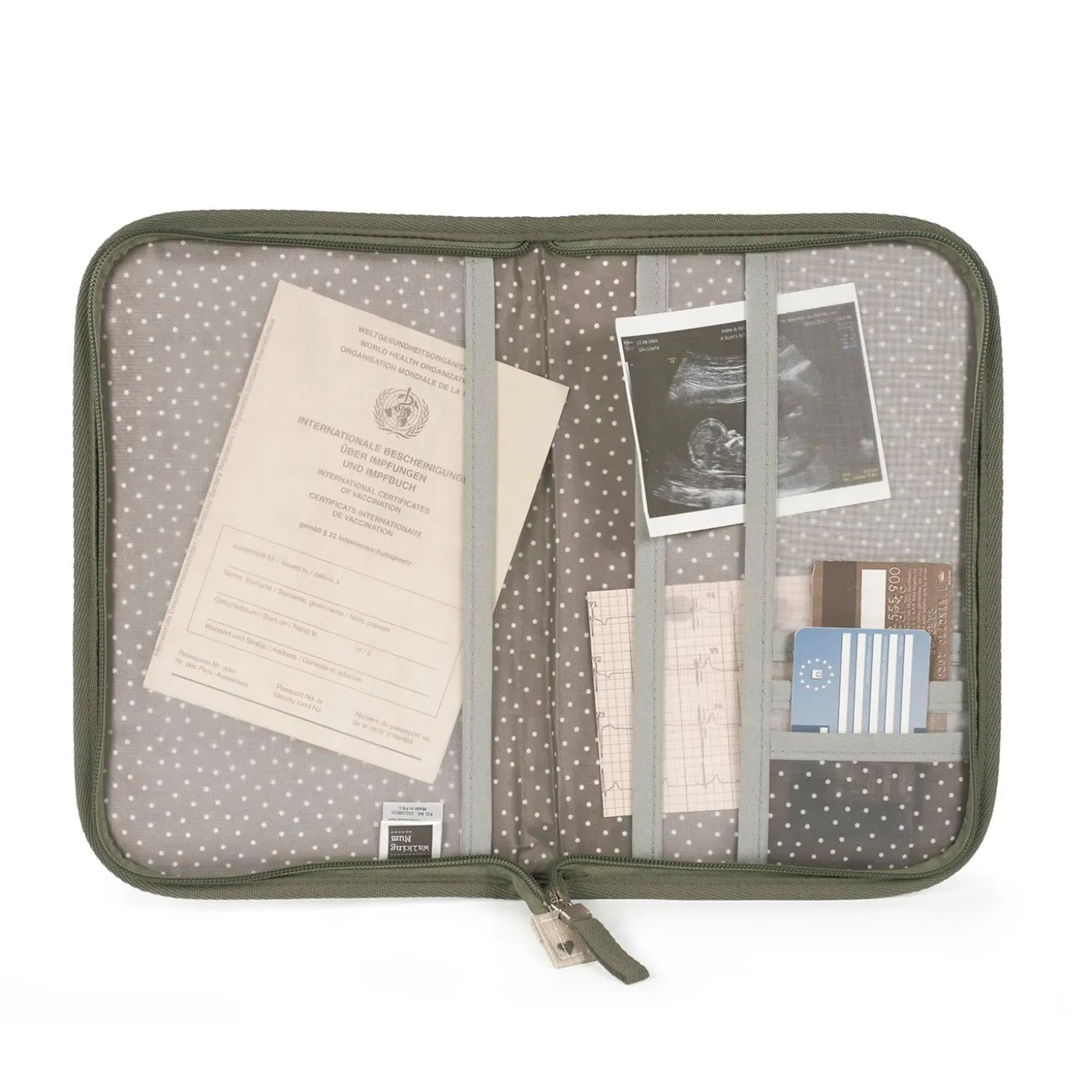 Walking Mum Protège carnet de santé Coeurs Poppy Mousse