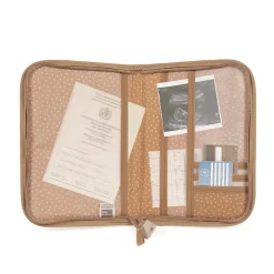 Walking Mum                    Protège carnet de santé Coeurs Poppy    Cannelle