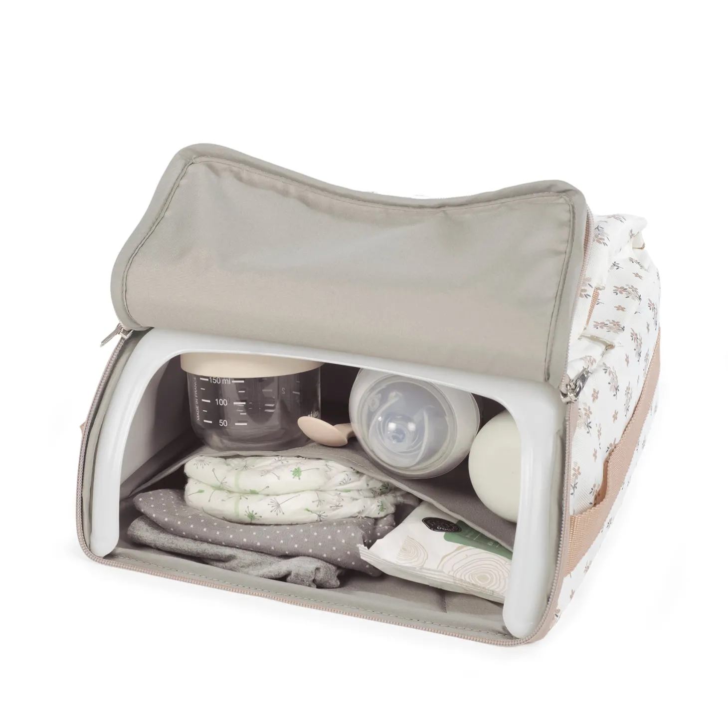 Walking Mum Réhausseur transportable Chaise haute Botton Fleurs Beige