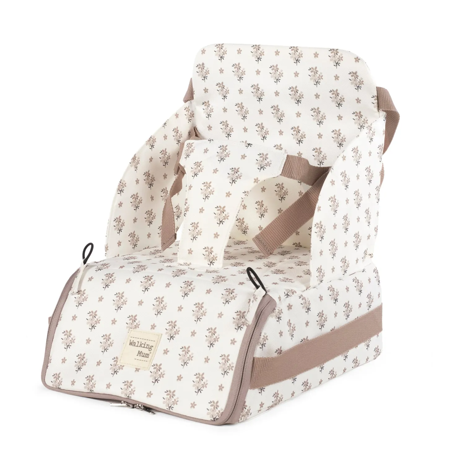 Walking Mum Réhausseur transportable Chaise haute Botton Fleurs Beige