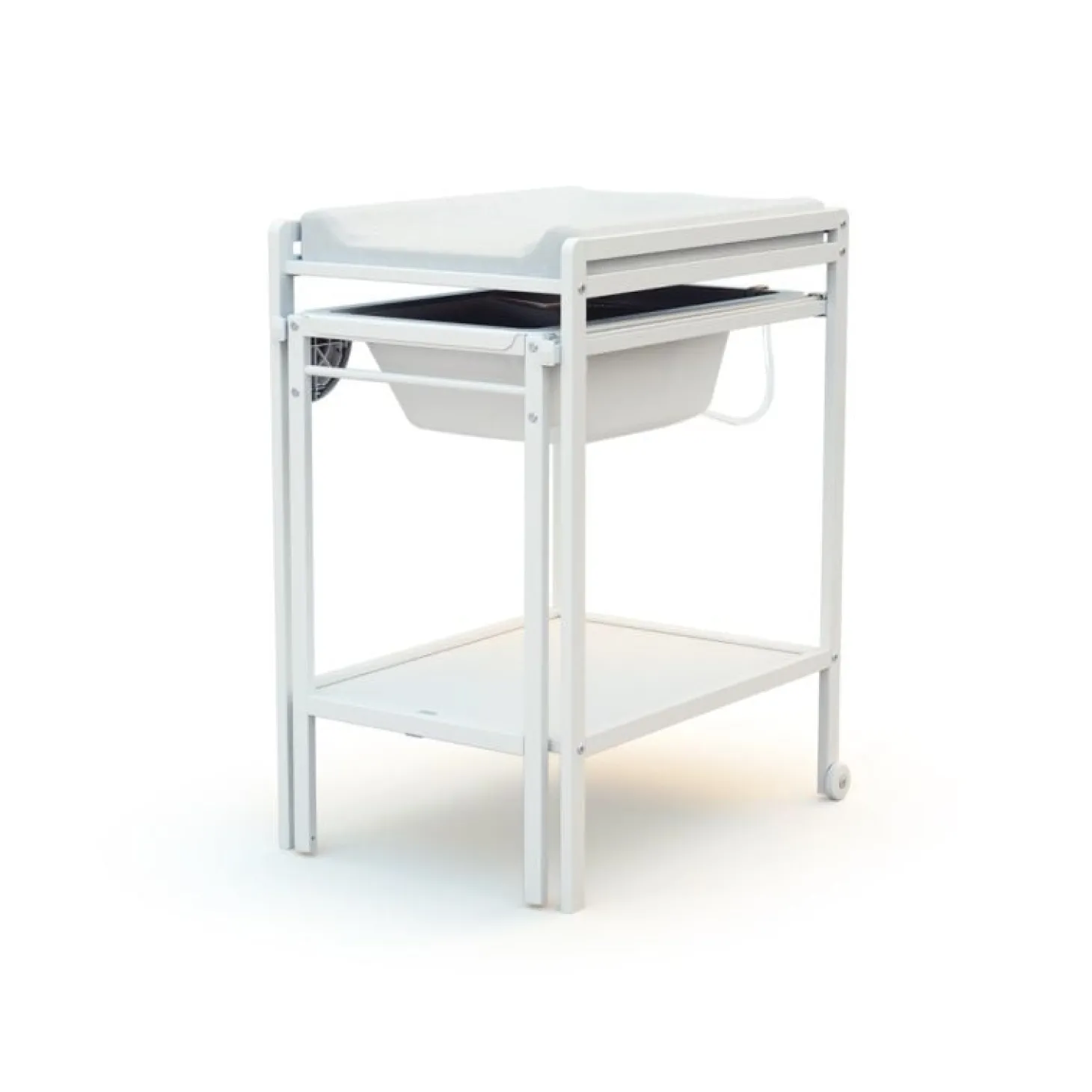 Webaby Table à langer avec baignoire Essentiel Blanc