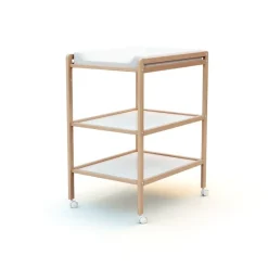 Webaby Table à langer double Essentiel Hêtre Verni