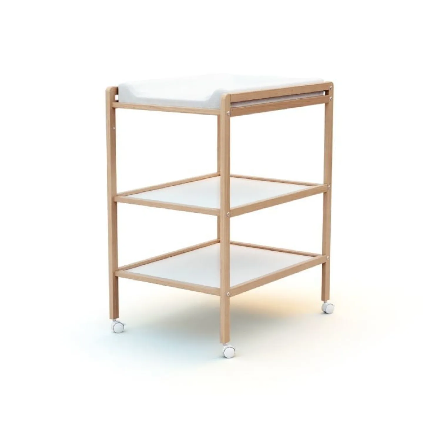 Webaby Table à langer double Essentiel Hêtre Verni
