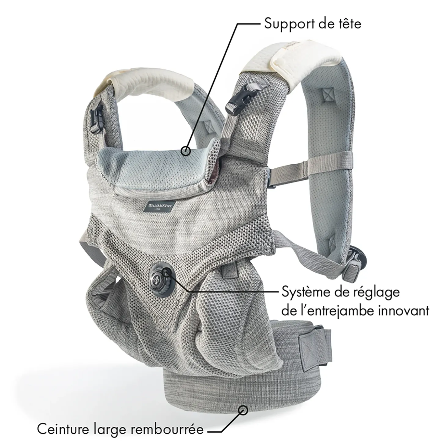 William Kent 1733 Porte-Bebe Ergo Twist Gris
