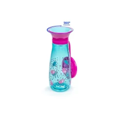 Wowcup Gourde 360 ° enfant avec couvercle Cochons 350 ml