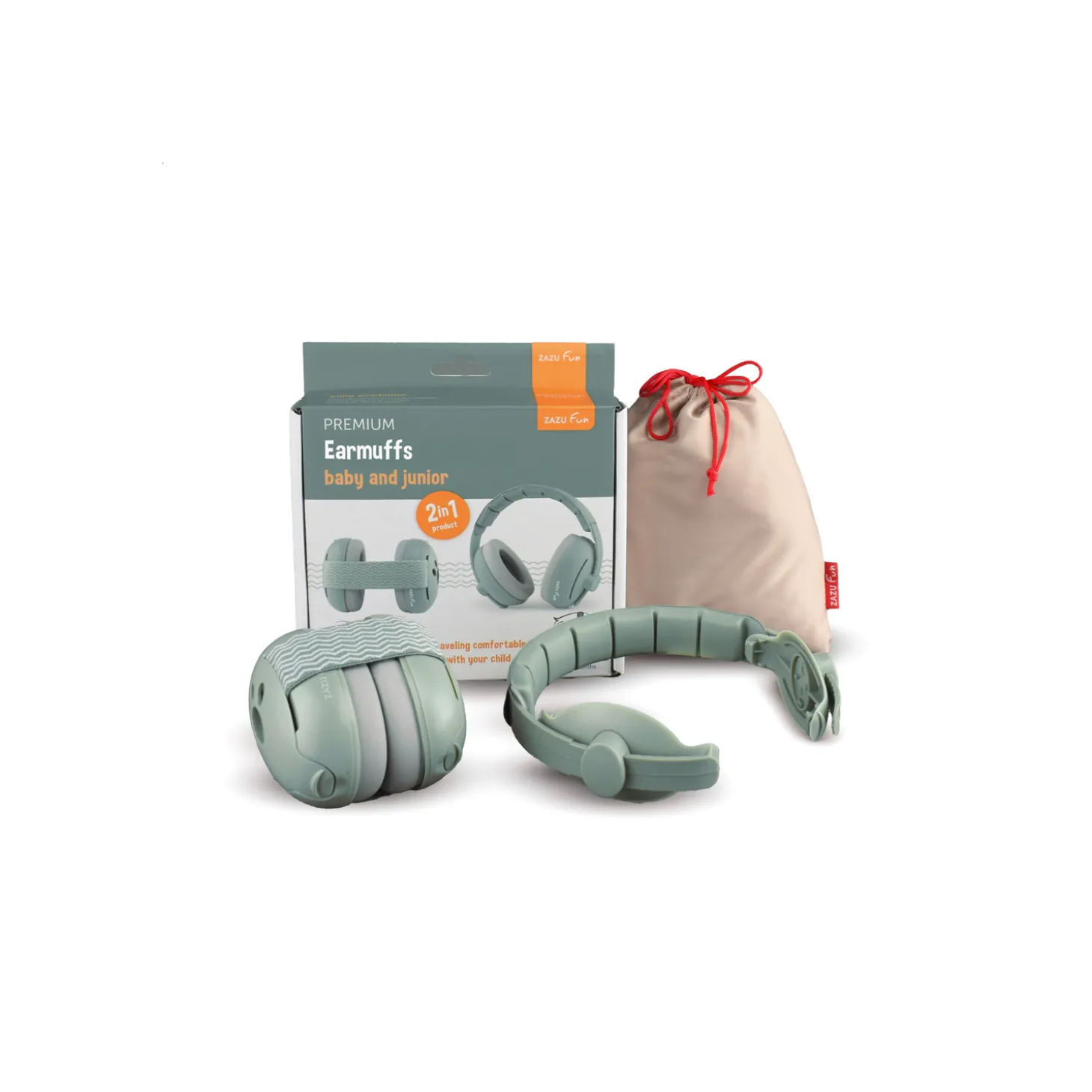 Zazu Casque antibruit évolutif Sauge