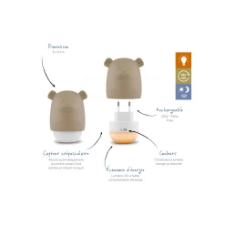 Zazu                    Veilleuse Benny compacte nomade    Beige